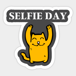 Tiger cat - selfie day !!! Sticker